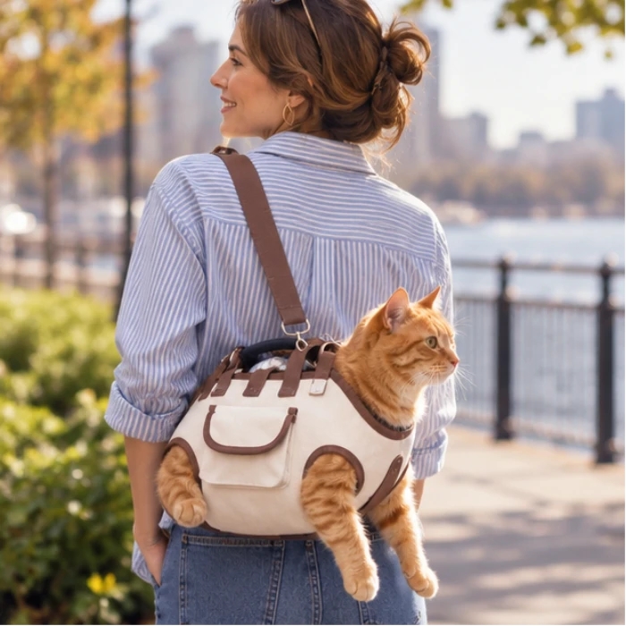 Pawvia – 3-In-1 Mesh Cat Carrier Sling