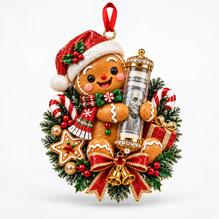 MerryMitts – Plush Animal Christmas Money Ornament