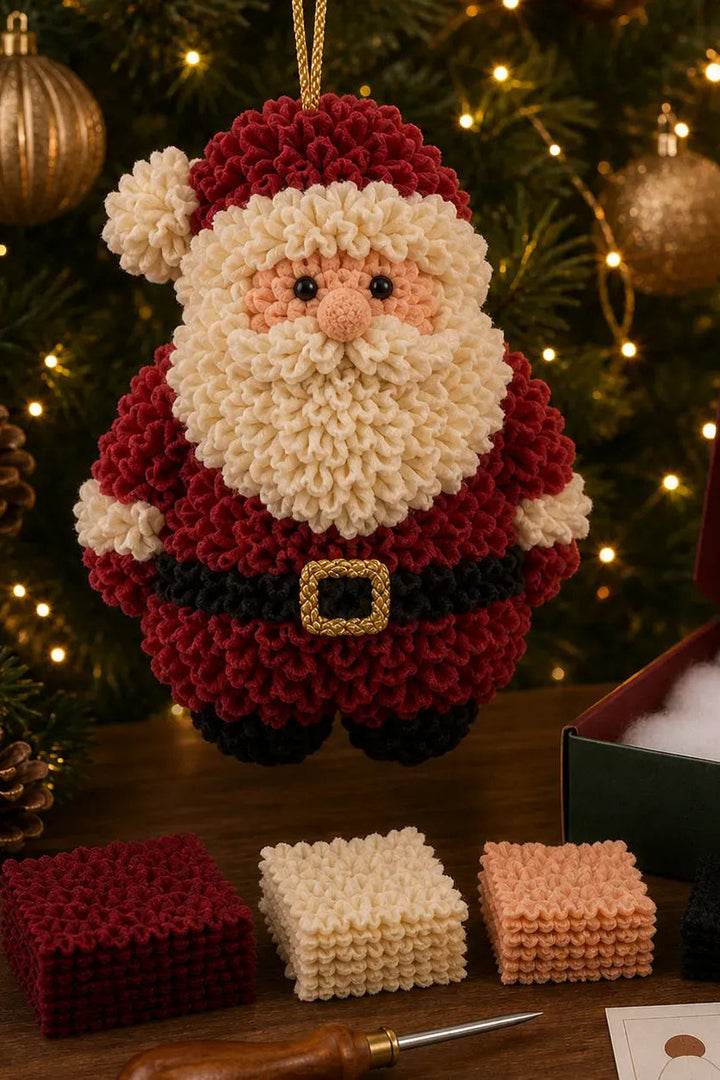 Tuftly – Fabric-Poke Snowman Christmas Ornament Kit