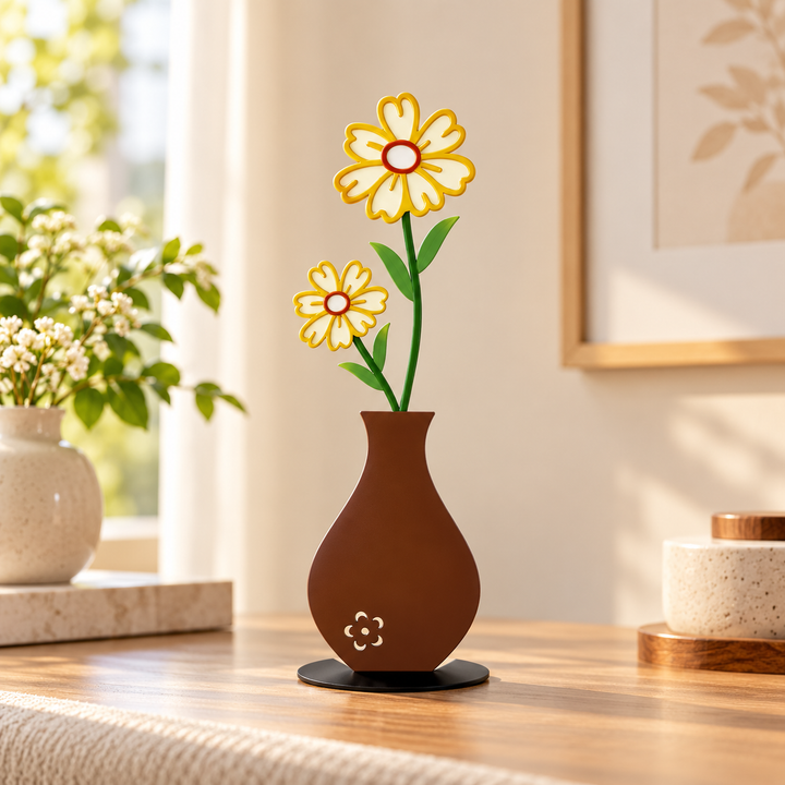 Florenza – Flat Metal Flower Vase Ornament