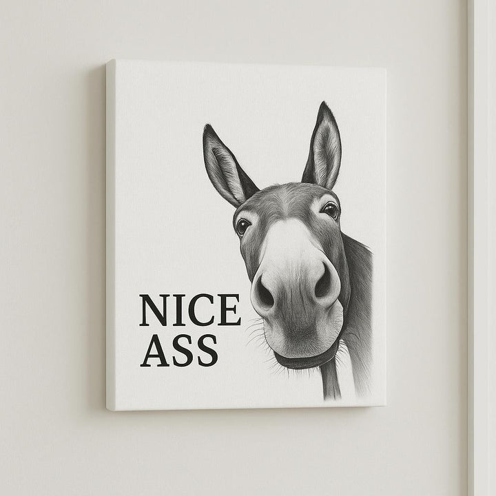 Gigglery™ – Funny Donkey Bathroom Wall Art
