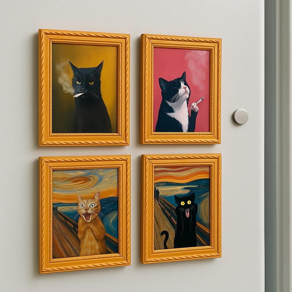 Meowments™ – Decorative Cat Frame Magnets (ALL 4 pieces)