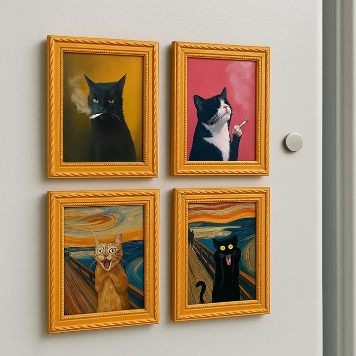 Meowments™ – Decorative Cat Frame Magnets (ALL 4 pieces)