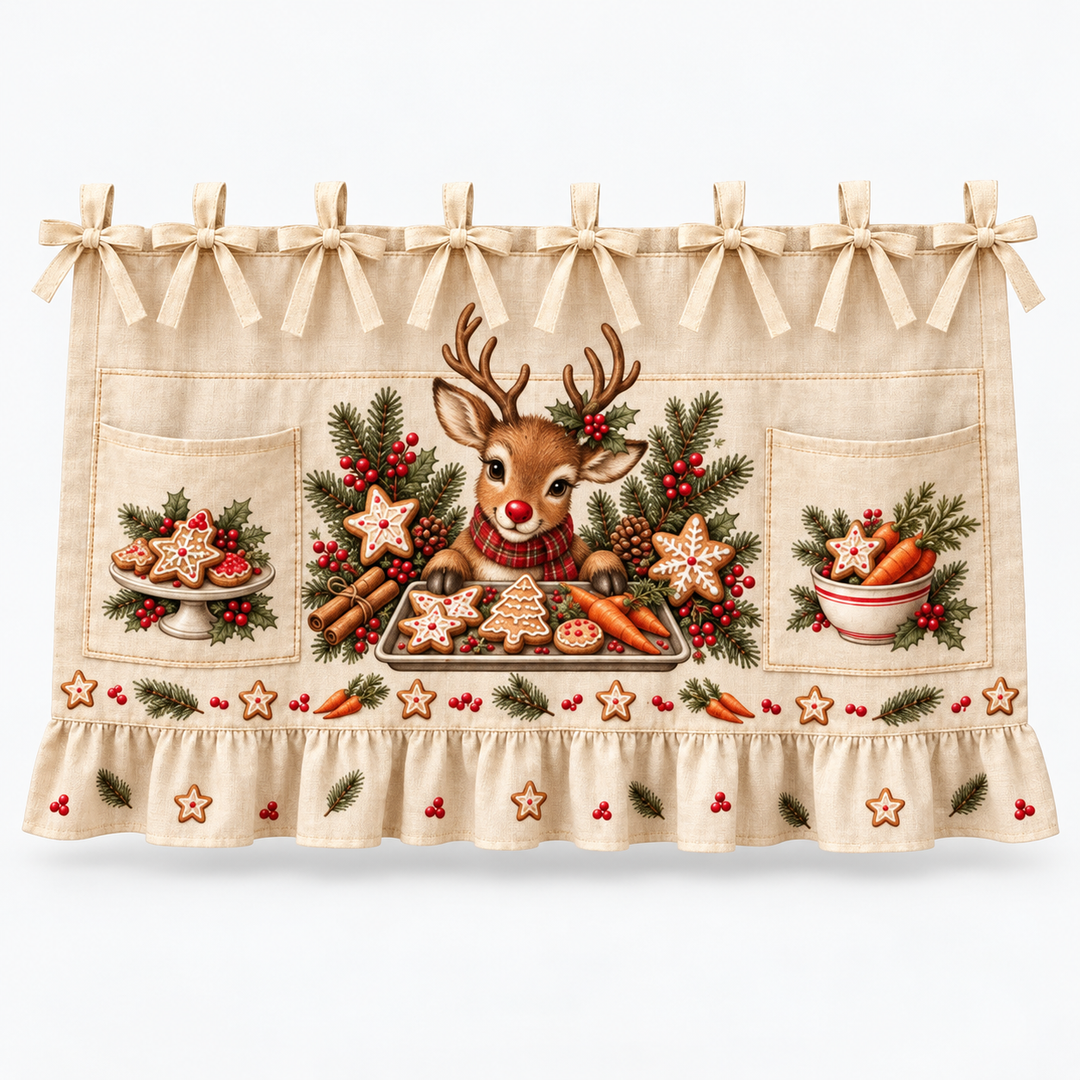 Hearth & Holly – Tie-On Pocketed Christmas Appliance Skirt