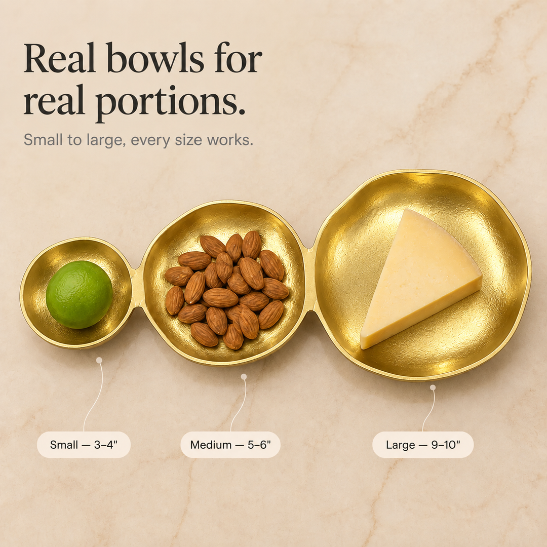 Clusterware – Nine-Bowl Clustered Metal Serving Tray
