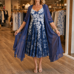 Wearbella – Floral Print Dress And Duster Set