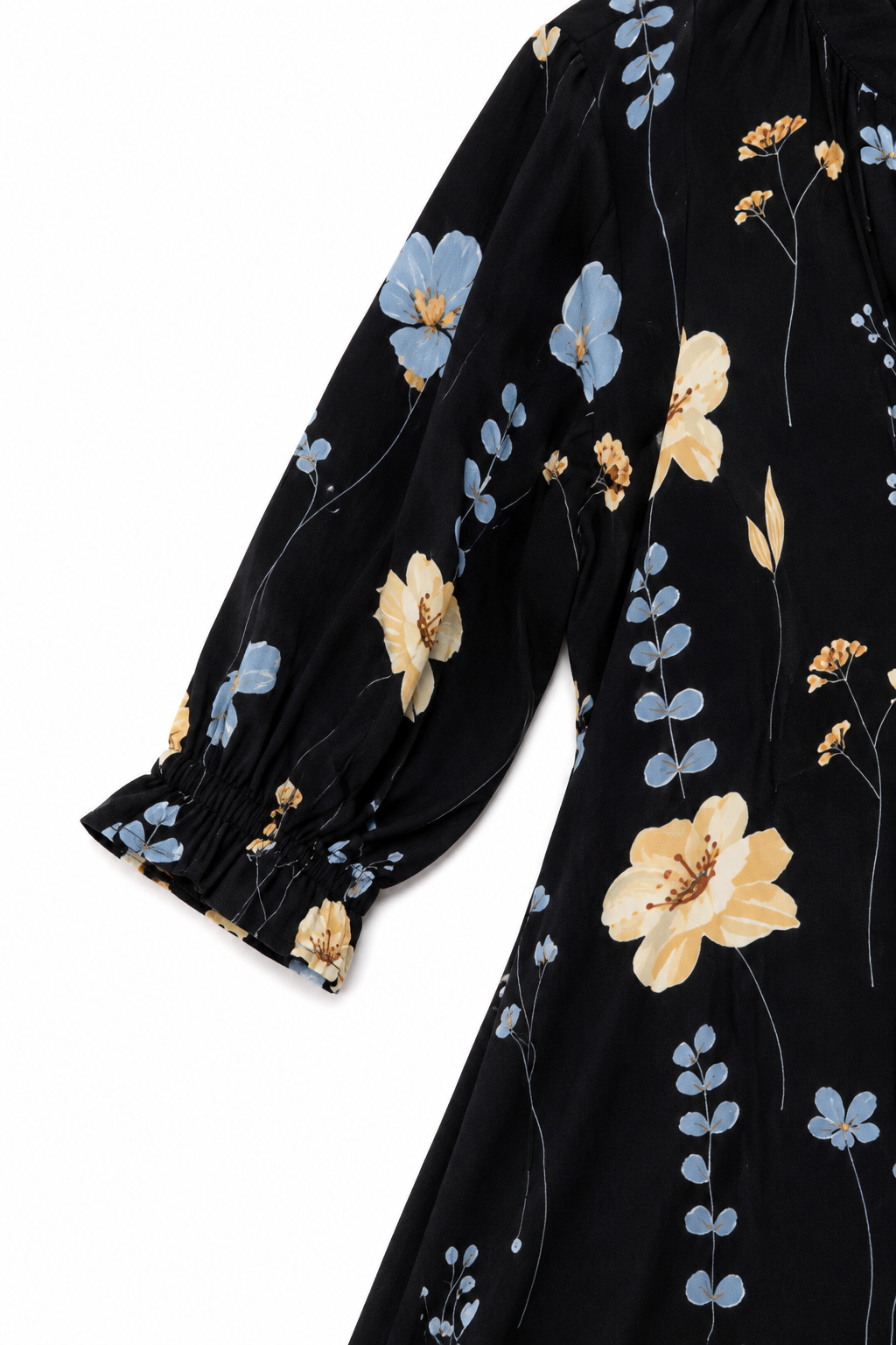 Wearbella – Lapel Collar Floral Maxi Shift Dress