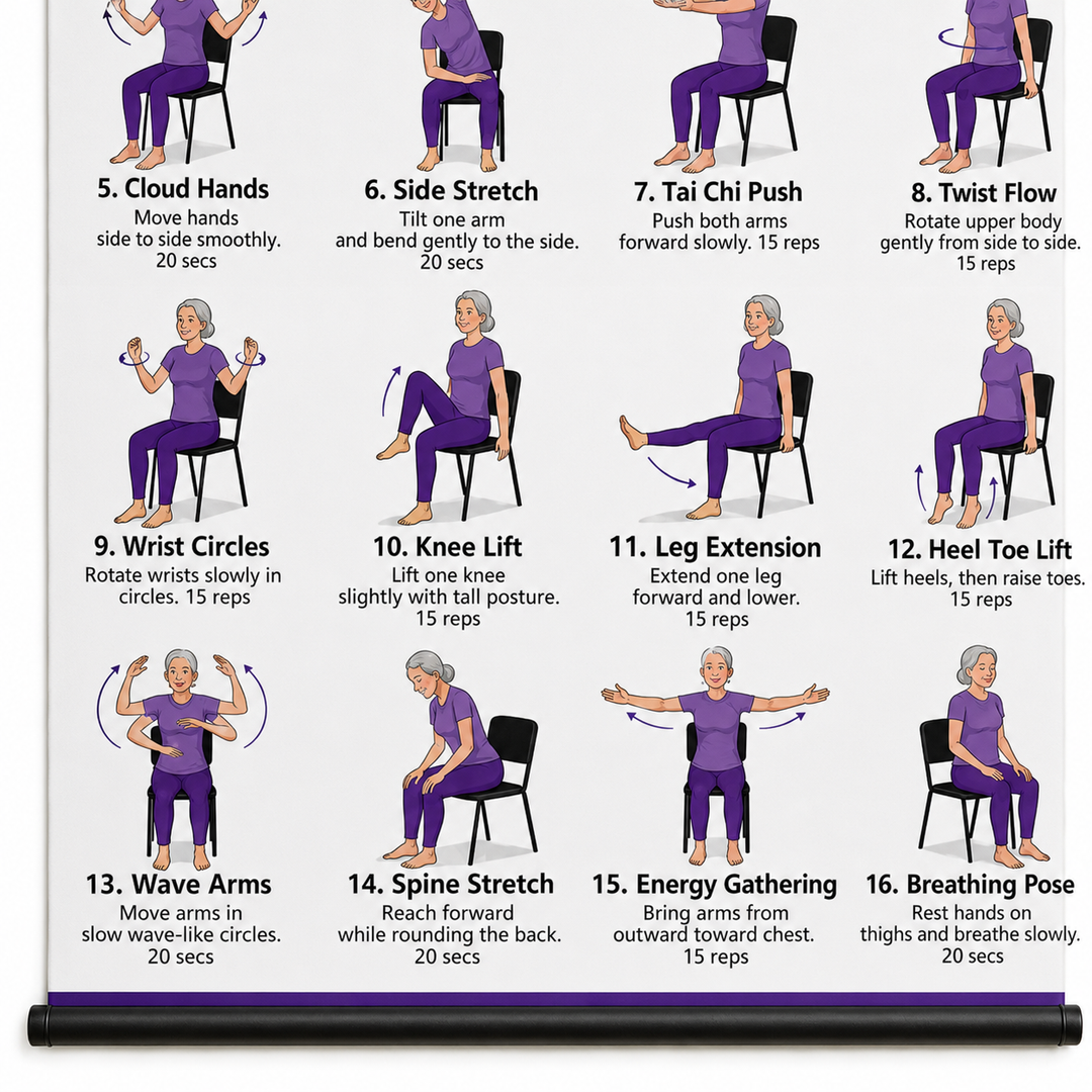 Steadwell – Seated And Standing Tai Chi Wall Chart