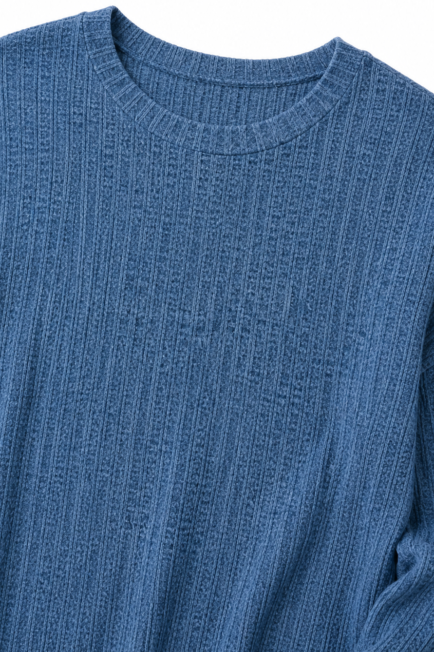 Overhang – Exposed-Seam Oversized Crew Neck Sweater