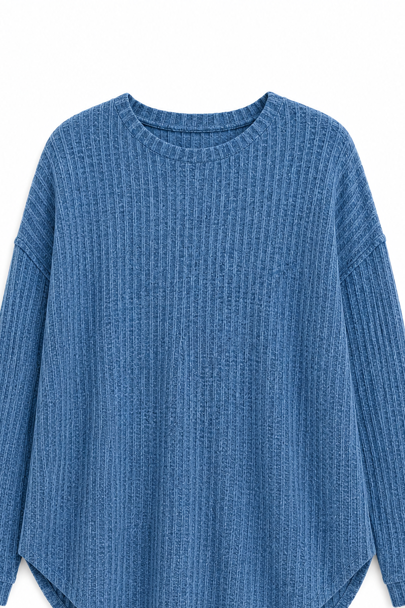 Overhang – Exposed-Seam Oversized Crew Neck Sweater