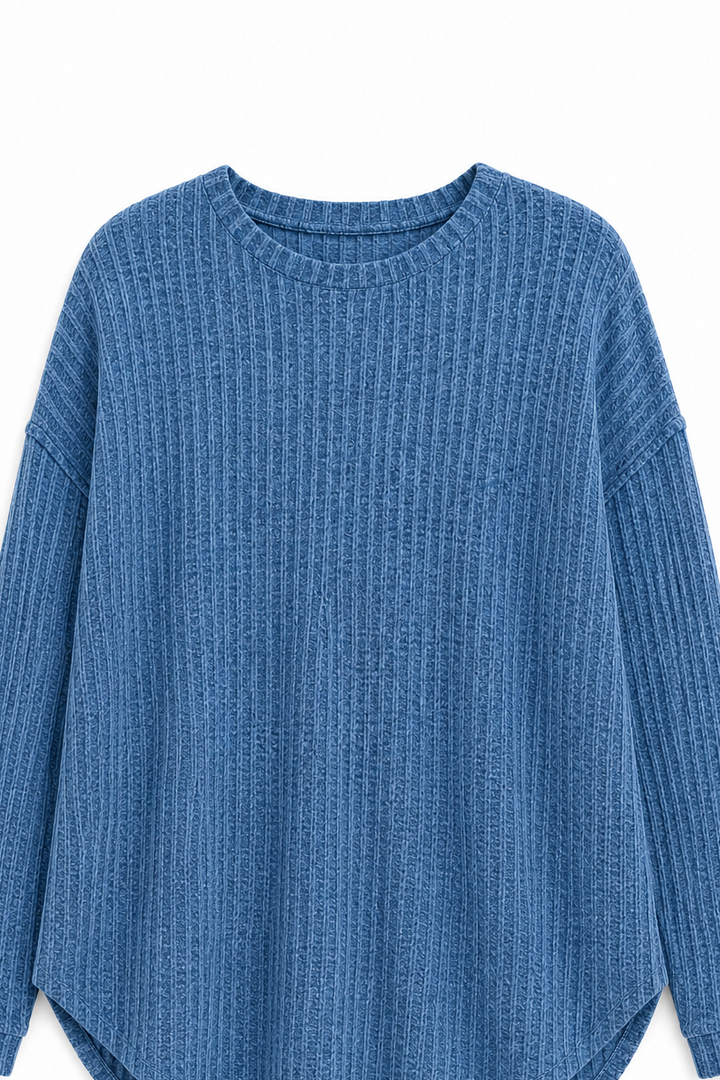 Overhang – Exposed-Seam Oversized Crew Neck Sweater