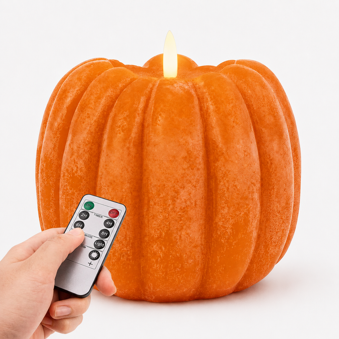 Glovern – Pumpkin-Shaped Cordless Flameless Candle