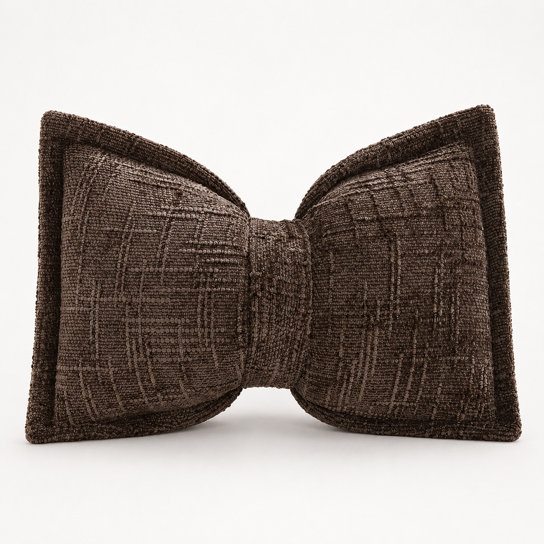 Bowsoft – Chenille Look Bow-Shaped Throw Pillow