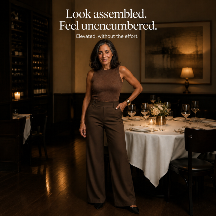 Nolamere – Wide-Leg High-Waisted Dress Trousers
