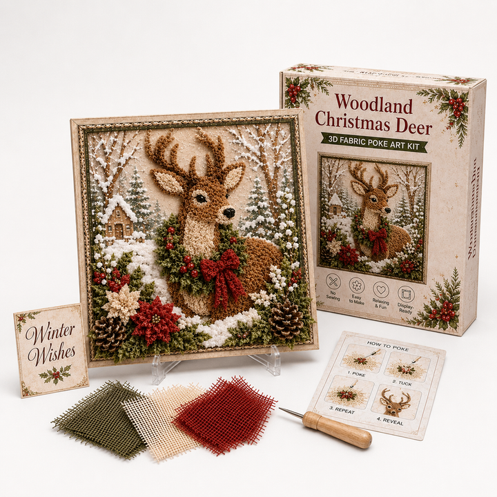 Foldery – Pre-Punched 3D Christmas Fabric Art Kit