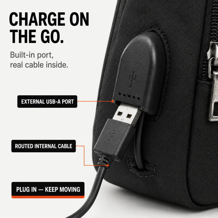 Slynx – Crossbody Sling Bag with USB Charging Port
