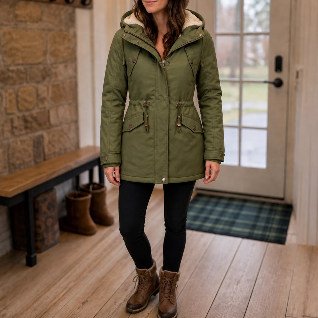 Warmelle – Hooded Fleece-Lined Padded Winter Coat
