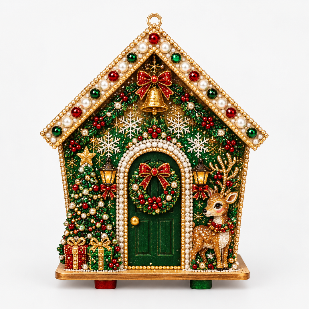 Pearlnoel – 3D Pearl Gingerbread House Craft Kit
