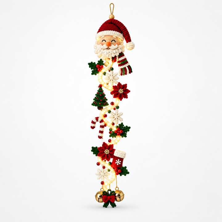 NoelGlow – Illuminated Cascading Christmas Door Hanger