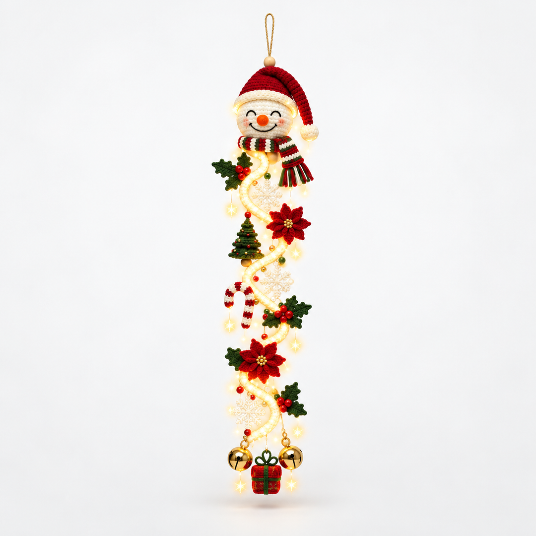 NoelGlow – Illuminated Cascading Christmas Door Hanger