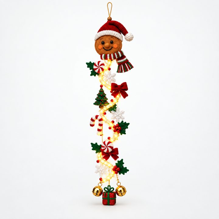 NoelGlow – Illuminated Cascading Christmas Door Hanger