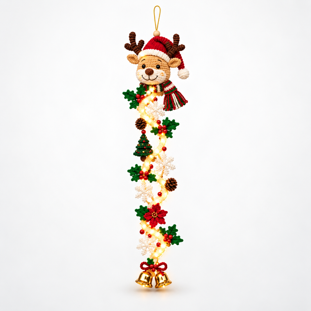 NoelGlow – Illuminated Cascading Christmas Door Hanger