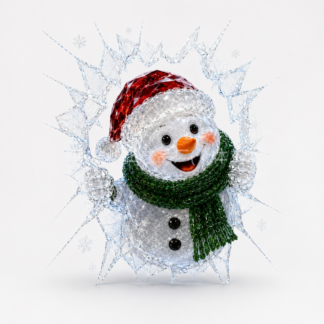Frostcrack – 3D Cracked-Glass Christmas Window Cling