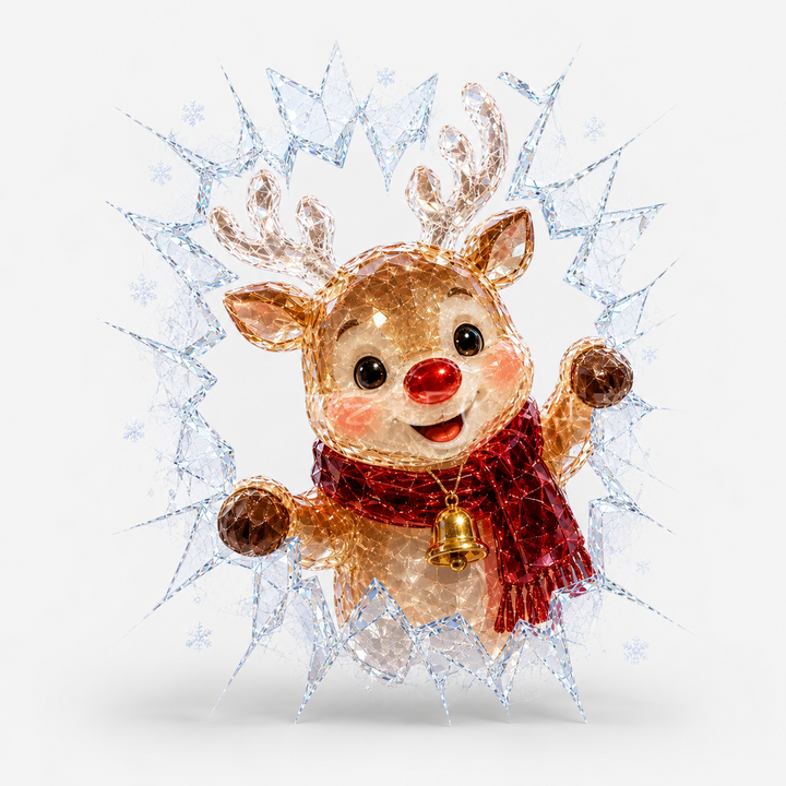 Frostcrack – 3D Cracked-Glass Christmas Window Cling