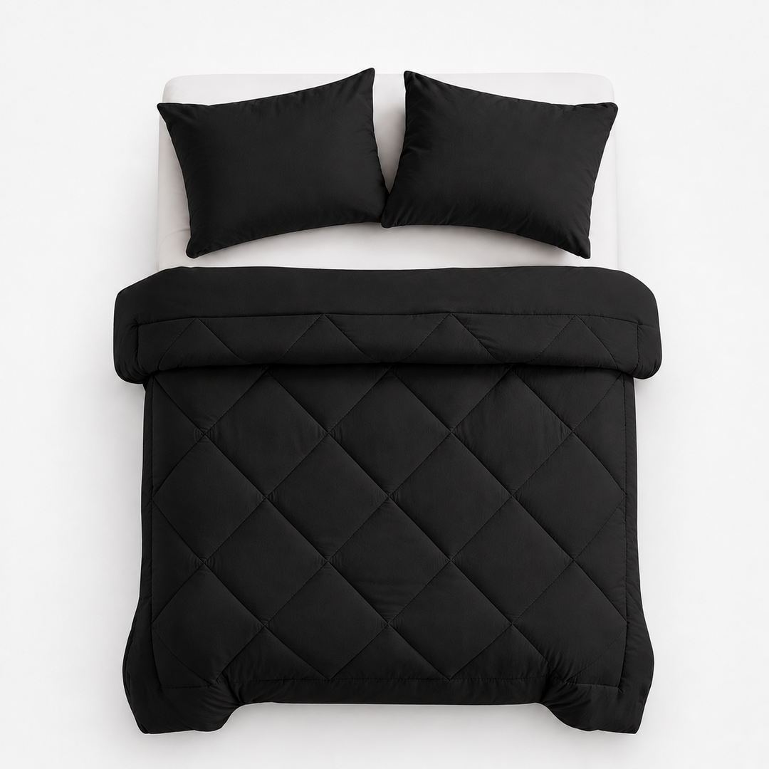 Wearbella – Diamond Quilted Charcoal Comforter Set