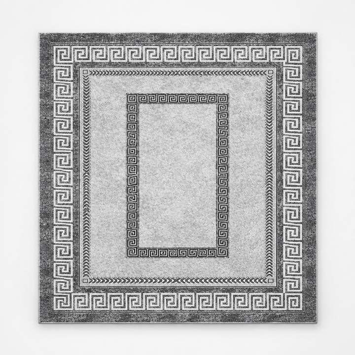 Gripwell – Low-Pile Machine-Washable Greek Key Area Rug