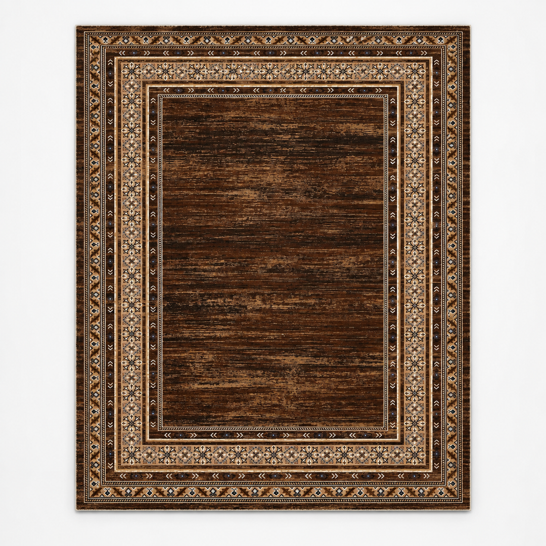 Gripwell – Low-Pile Machine-Washable Greek Key Area Rug