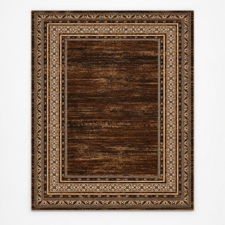 Gripwell – Low-Pile Machine-Washable Greek Key Area Rug