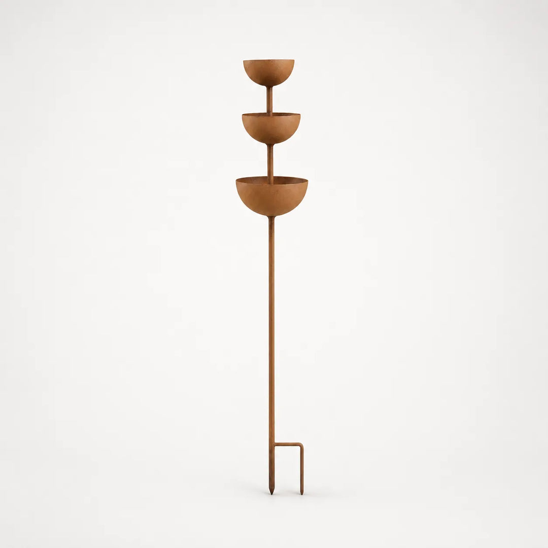 Birdwell™ – Rustic Copper Bird Bath Garden Stake