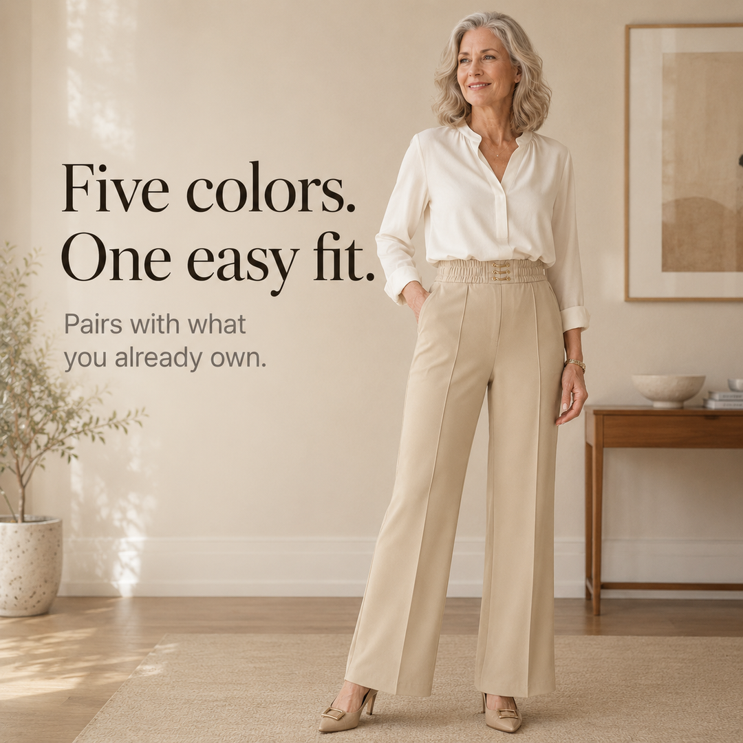 Lineara – Pleated Wide-Leg High-Waist Trousers