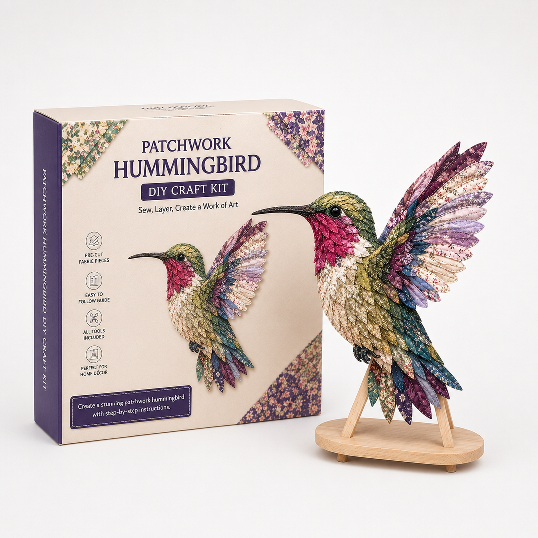 Wingmend – 3D Fabric Patchwork Hummingbird Craft Kit