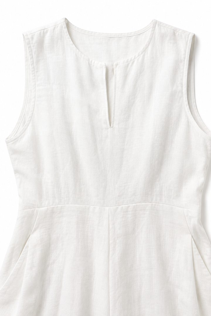 Wearby – Wide-Leg V-Neck Linen Look Jumpsuit