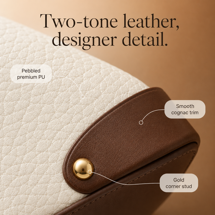 Cola™ – Two-Tone Leather Handbag for Day to Night