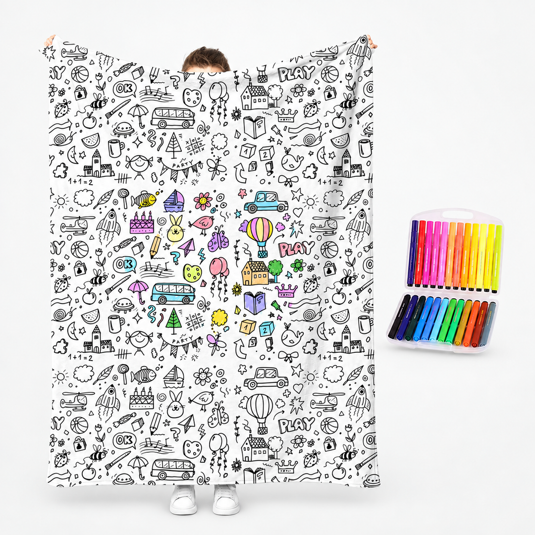 Blossomtabs – Color-Your-Own Kids Duvet Cover Set