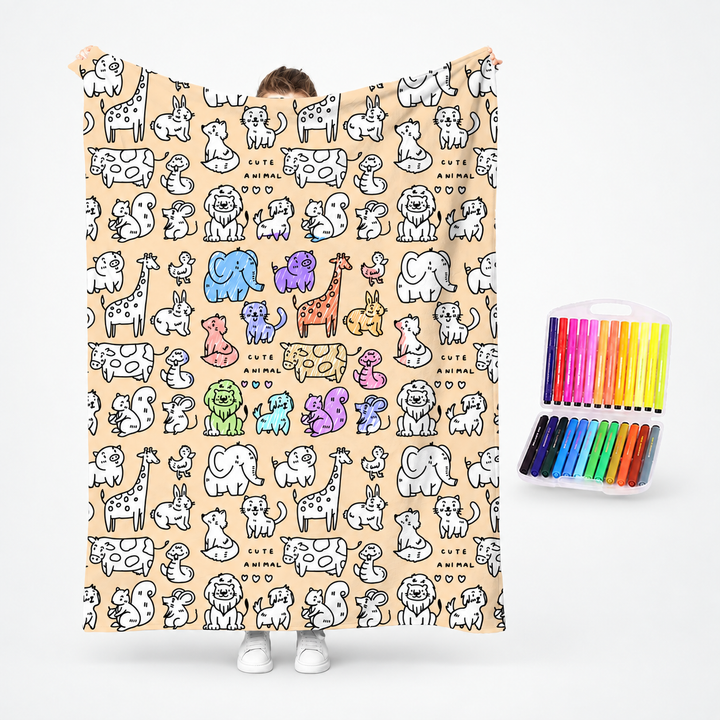 Blossomtabs – Color-Your-Own Kids Duvet Cover Set