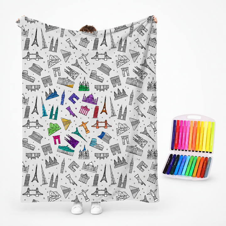 Blossomtabs – Color-Your-Own Kids Duvet Cover Set
