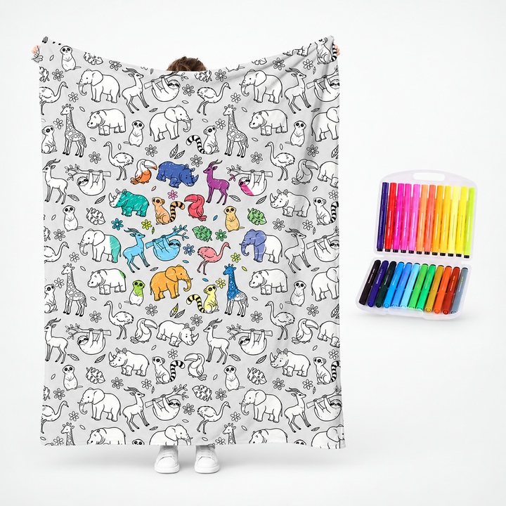 Blossomtabs – Color-Your-Own Kids Duvet Cover Set