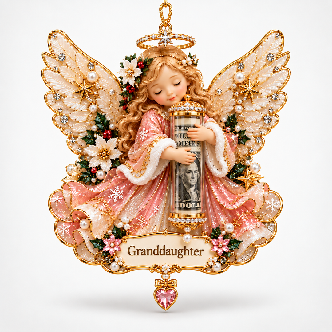 Angelwynn – Hollow-Center Cash-Roll Angel Ornament