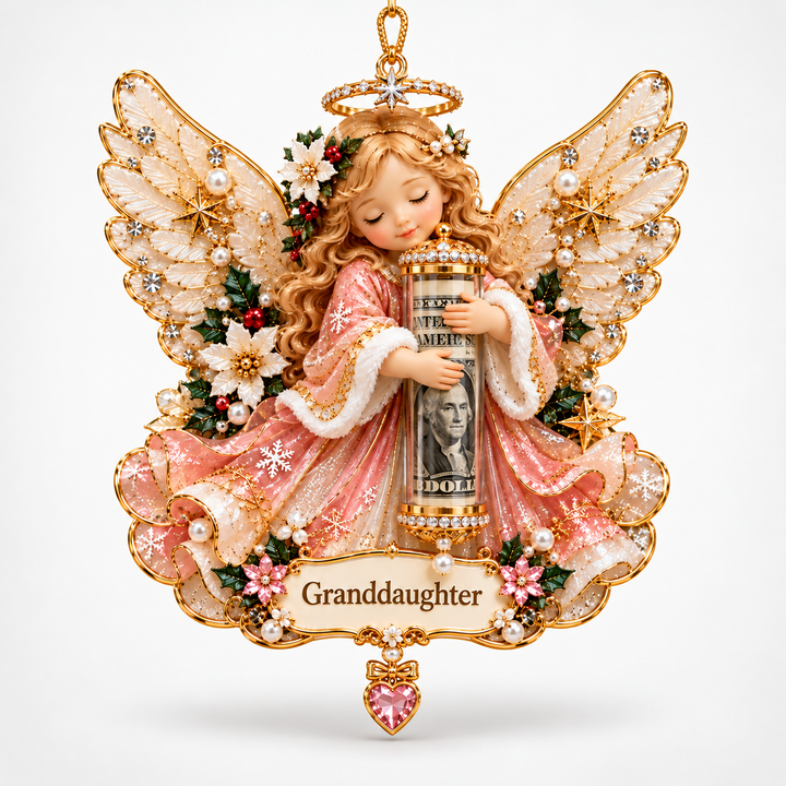 Angelwynn – Hollow-Center Cash-Roll Angel Ornament