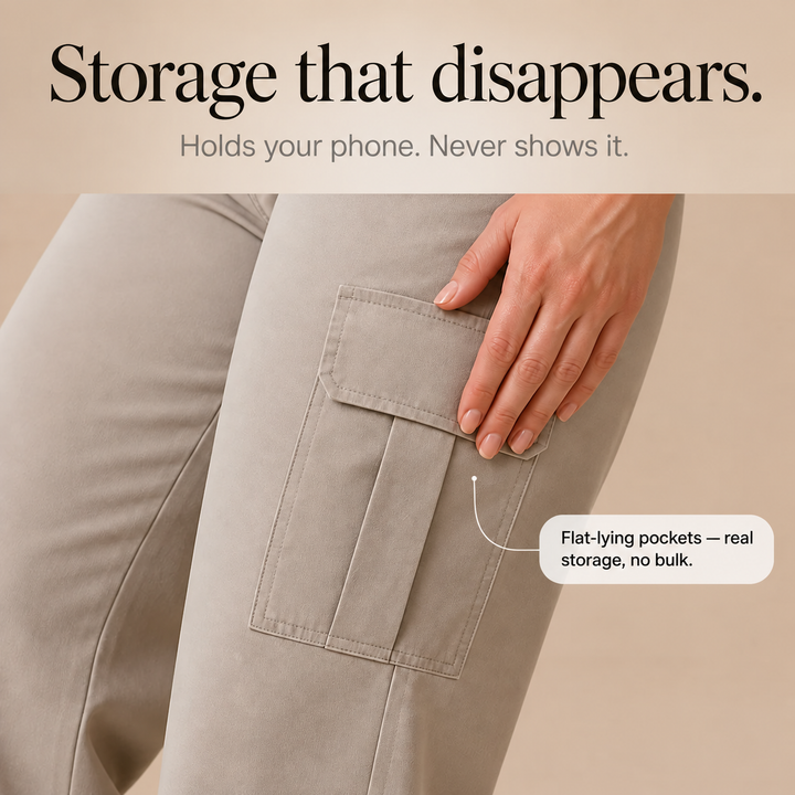 Waistline – High-Waisted Straight-Leg Cargo Pants
