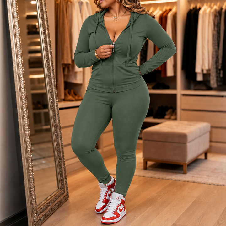 Denimova – Faux Patchwork Stretch Tracksuit