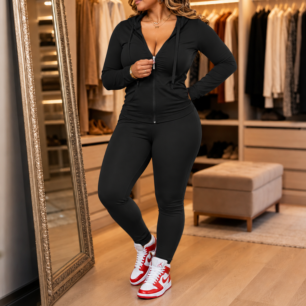 Denimova – Faux Patchwork Stretch Tracksuit