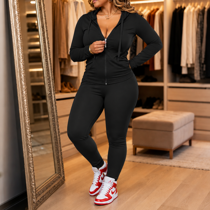 Denimova – Faux Patchwork Stretch Tracksuit