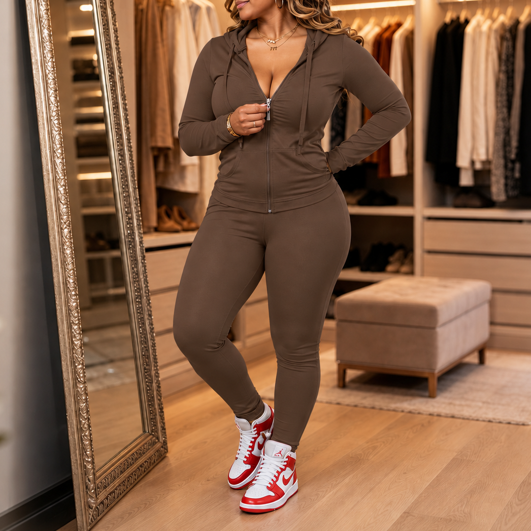 Denimova – Faux Patchwork Stretch Tracksuit