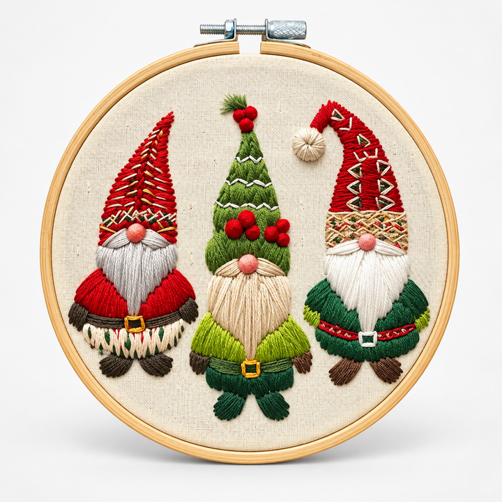 Snowglow – Pre-Printed Snowy Village Embroidery Kit