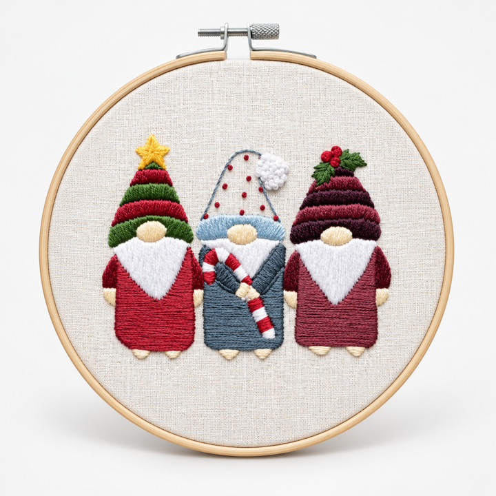 Snowglow – Pre-Printed Snowy Village Embroidery Kit
